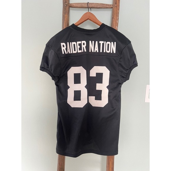 Teamwork Raider Nation Football Jersey Number 83 Black Athletic Apparel - Picture 2 of 7